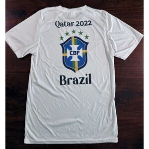 Brazil Football Confederation Crest Qatar 2022 FIFA World Cup Jersey Adult M